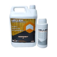 Двухкомпонентный лак для паркета Heller 2K Traffic матовый (5л)
